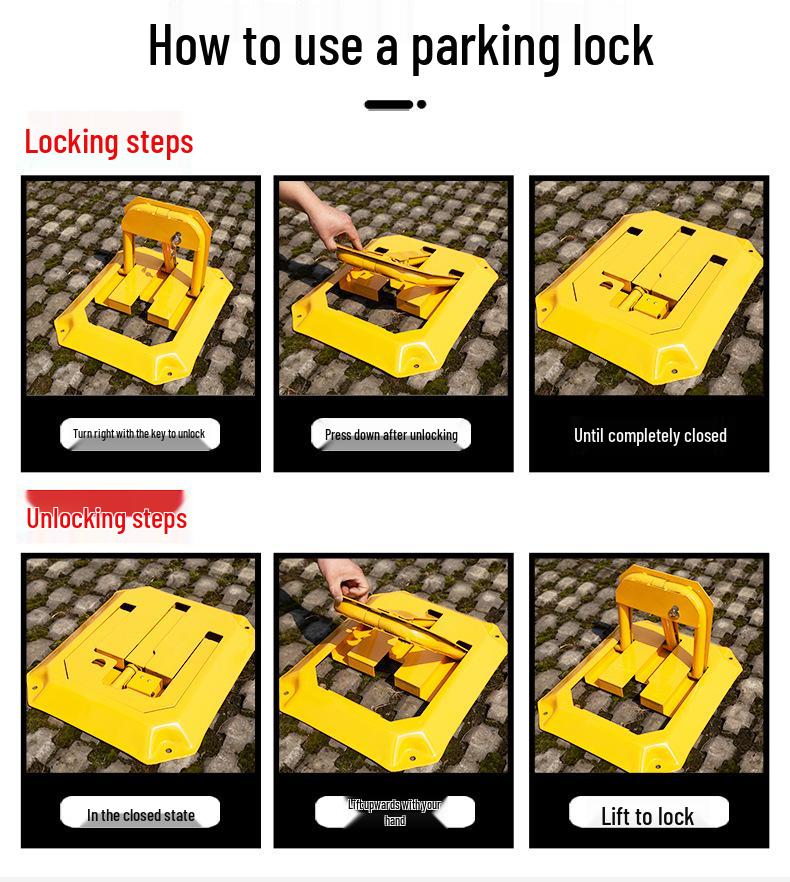 Thickened Manual Parking Spot Floor Lock - Anti-Occupation Barrier