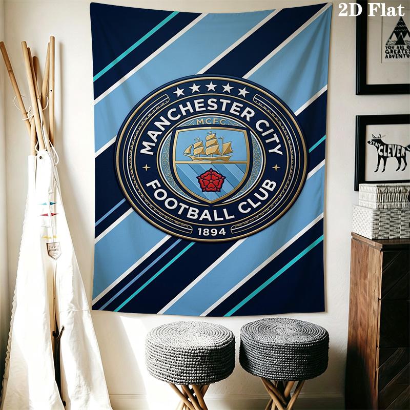 Manchester City Football Club Crest Bedding 1 Duvet Cover 2 Pillowcase Without Core Duvet Cover And Pillowcase Soft And Comfortable