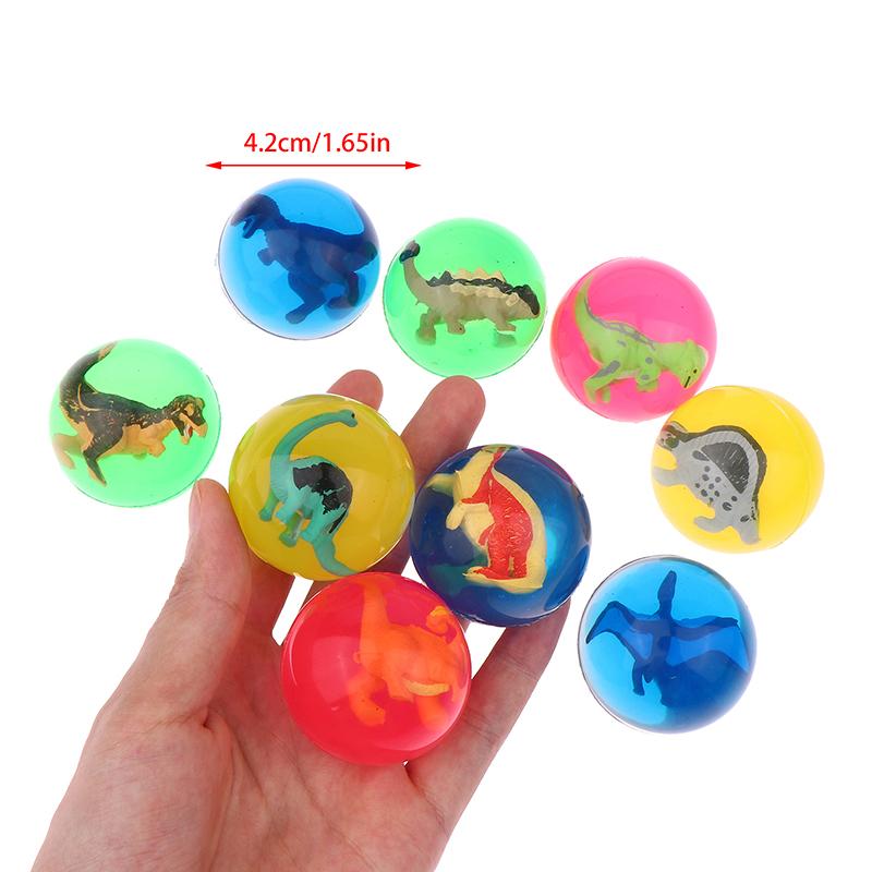 

5Pcs Bouncy Ball Toys 42mm Diameter with Mini Doll inside Kid-Friendly Rubber Bouncing Ball Birthday Party Gifts for Guests