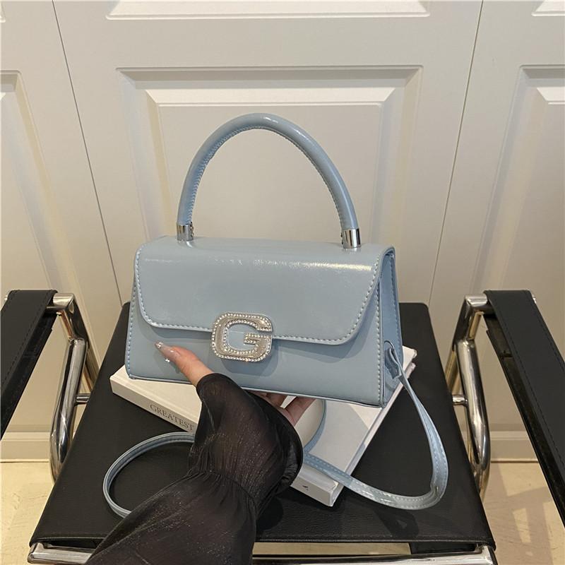 

Премиальная сумка-тоут женская новая популярная сумка через плечо модная универсальная сумка-мессенджер для поездок на работу маленькая квадратная сумка синий