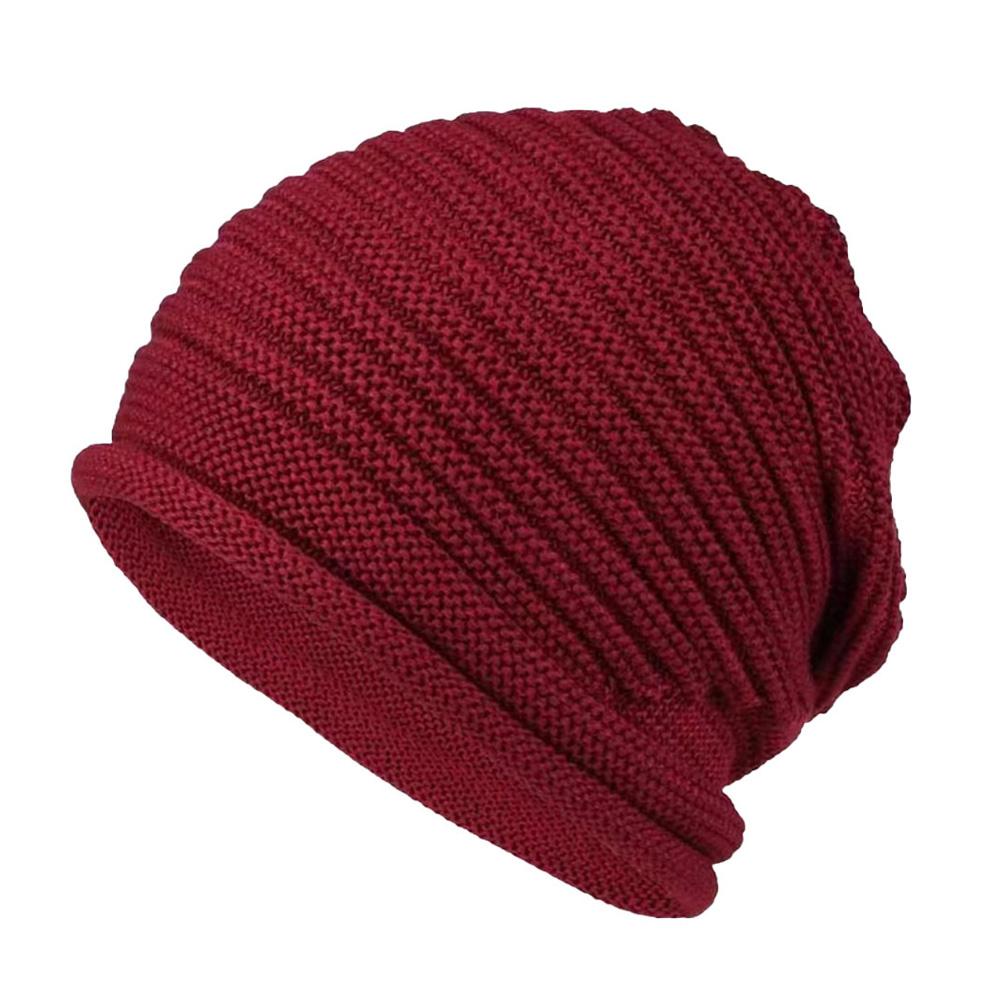 Slouchy Beanie Hat Striped Knit Skullcap Warm Breathable Lightweight Luxury Style High Top Foldable Spring Autumn