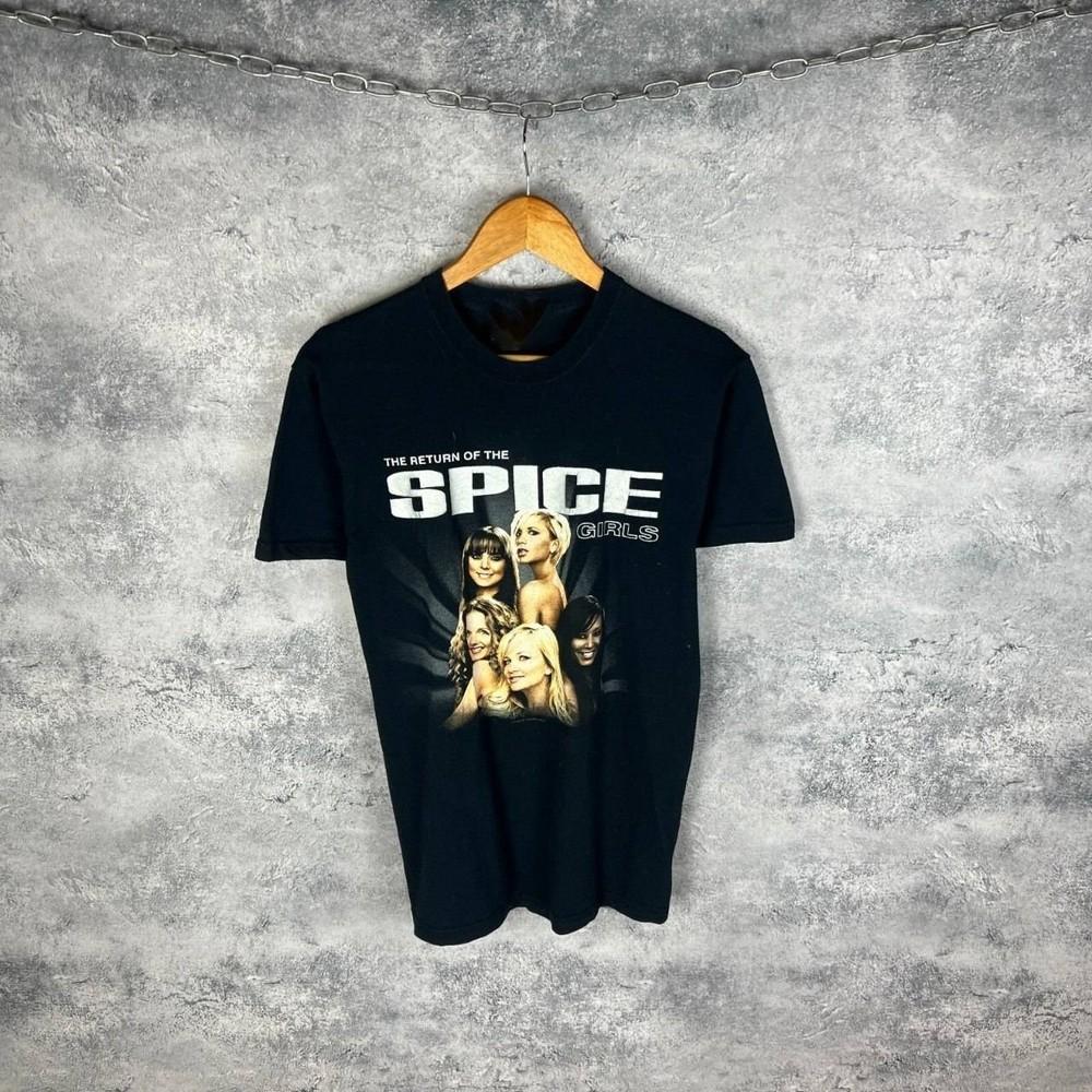 

Retro Spice Girls , Vintage 90s Band Graphic Tee Black Pop Music Shirt Unisex T-Shirt S