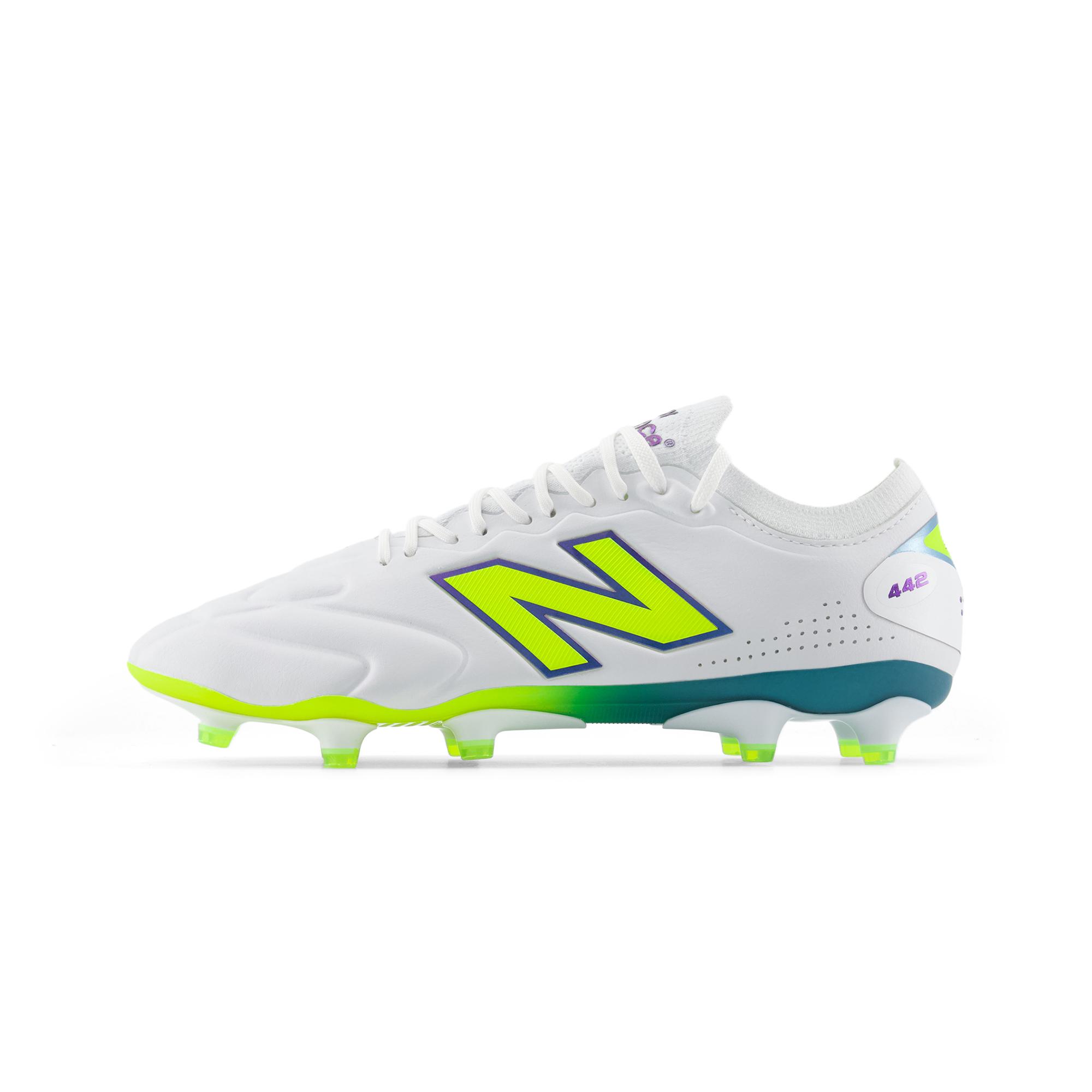 Chaussures de football New Balance NB 442 Elite V3 Unisexe Blanc Rubans d'impression 44.5