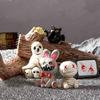 1Pc Halloween Resin Figurines Mummy Skull Bat Ghost Horror Bunny Candle Mini Ornament Micro Landscape DIY Scary Party Decoration