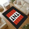 TNT Pixel Game Block Mat Carpet, Retro 8-Bit Design Non-Slip Polyester for Living Room Bedroom Game Room Entryway Decor