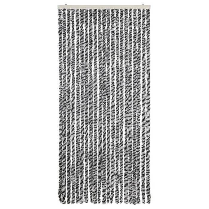 VidaXL Fly Curtain, Insect Screen with Hook, Door Curtain Adjustable Length and Width, Grey and Black and 377335