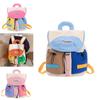Kid Backpack With Color Block Design For School And Outdoor Travel