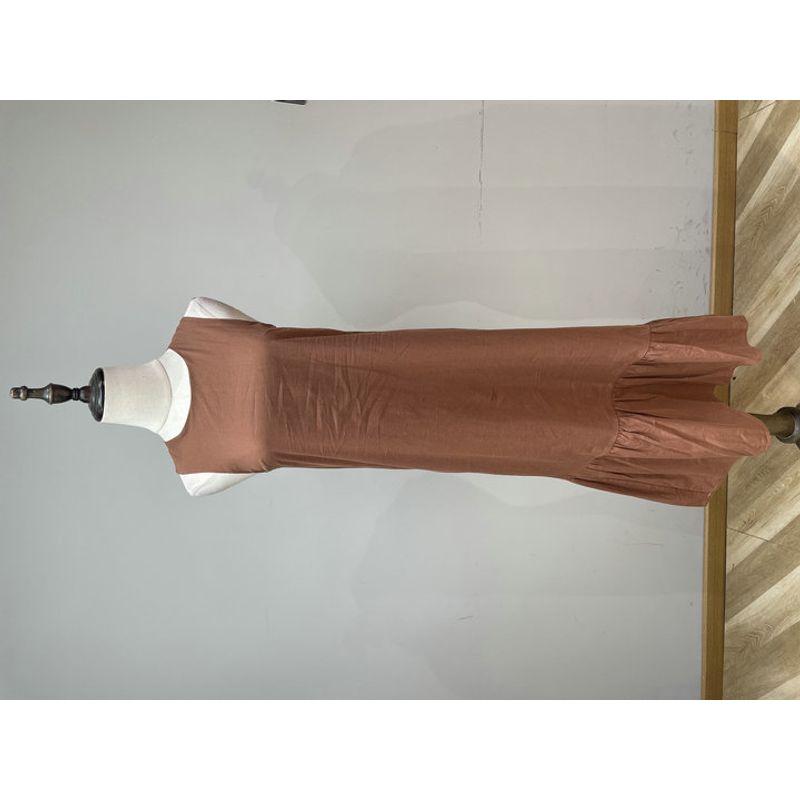 

Earth Color Elegance Brown French Cotton Linen Vest Long Dress Key Point Only Suitable for Small Size Slight Flaw Brown (wide shoulder strap) XS
