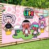 Anime Toca urodziny Life World Tapeta Tło Wiosenna Fotografia Zdjęcia Ogrodowe dla Dziecka Kobiet Sesja Zdjęciowa 407