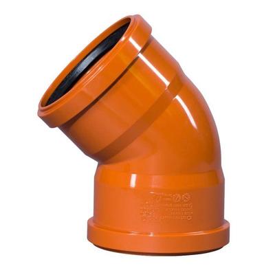 Drainage Elbow - KLASEBO - KG DN 110 - 45° - 2 M - Orange PVC-U