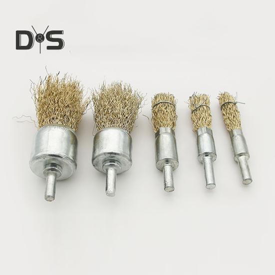 Wire Wheel Brush Rotary Tool Rustproof Corrosion Resistant Wide Application Reusable Easy To Install Coated Crimped Wire Brush