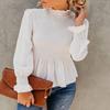 Fashion Women Summer Loose Casual Long Sleeves Lace T Shirt Blouse Tops For Effortless Style