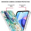 Golden Border Grid Marble Flower IMD Ultrathin Phone Case for Motorola Moto E20,E30,E40,G31,G41,G50,G51,G71,G10,G20,G30,G40,G60...