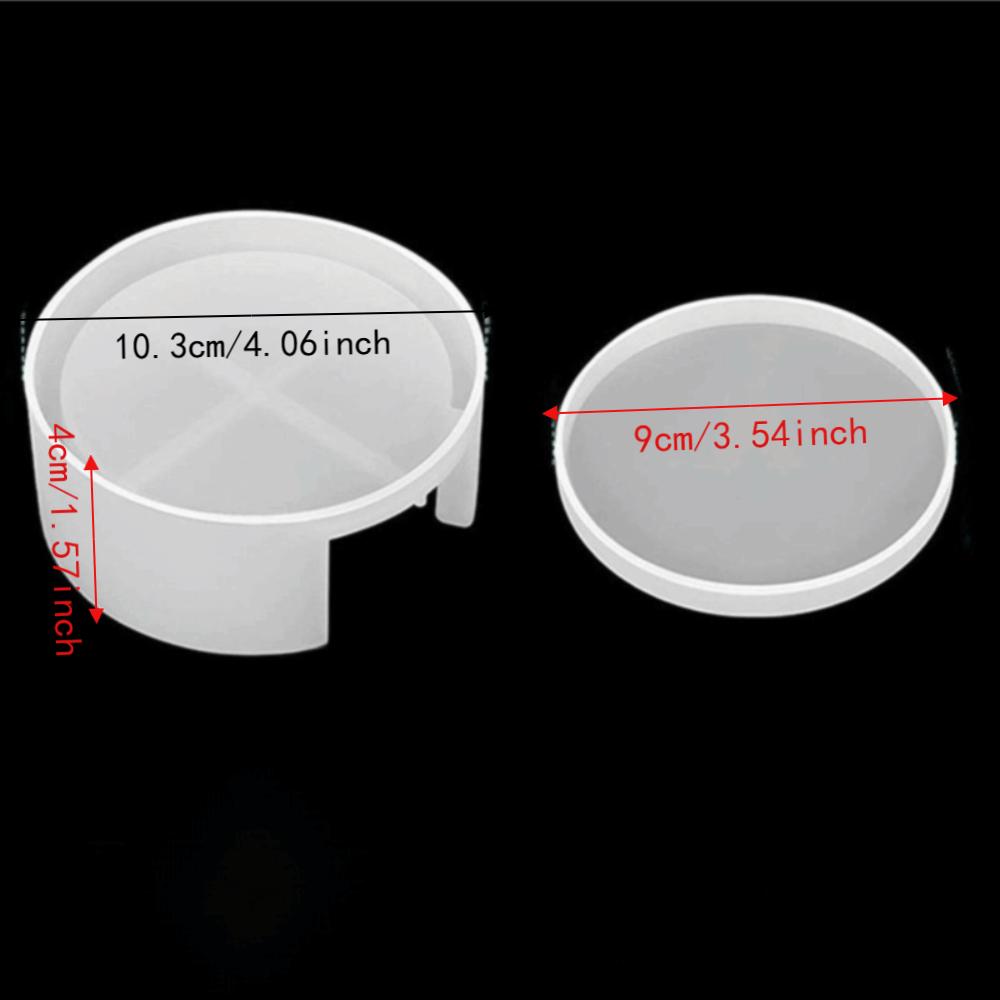 5pcs Thickened Design Coaster Resin Molds Soft Silicone DIY Resin Molds Home Decoration