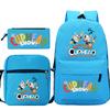 Cartoon Teacup Head Cuphead Student Backpack Oblique Span Bag Pencil Bag Primary And Secondary School Students Children'S Schoolbag Three-Piece Set