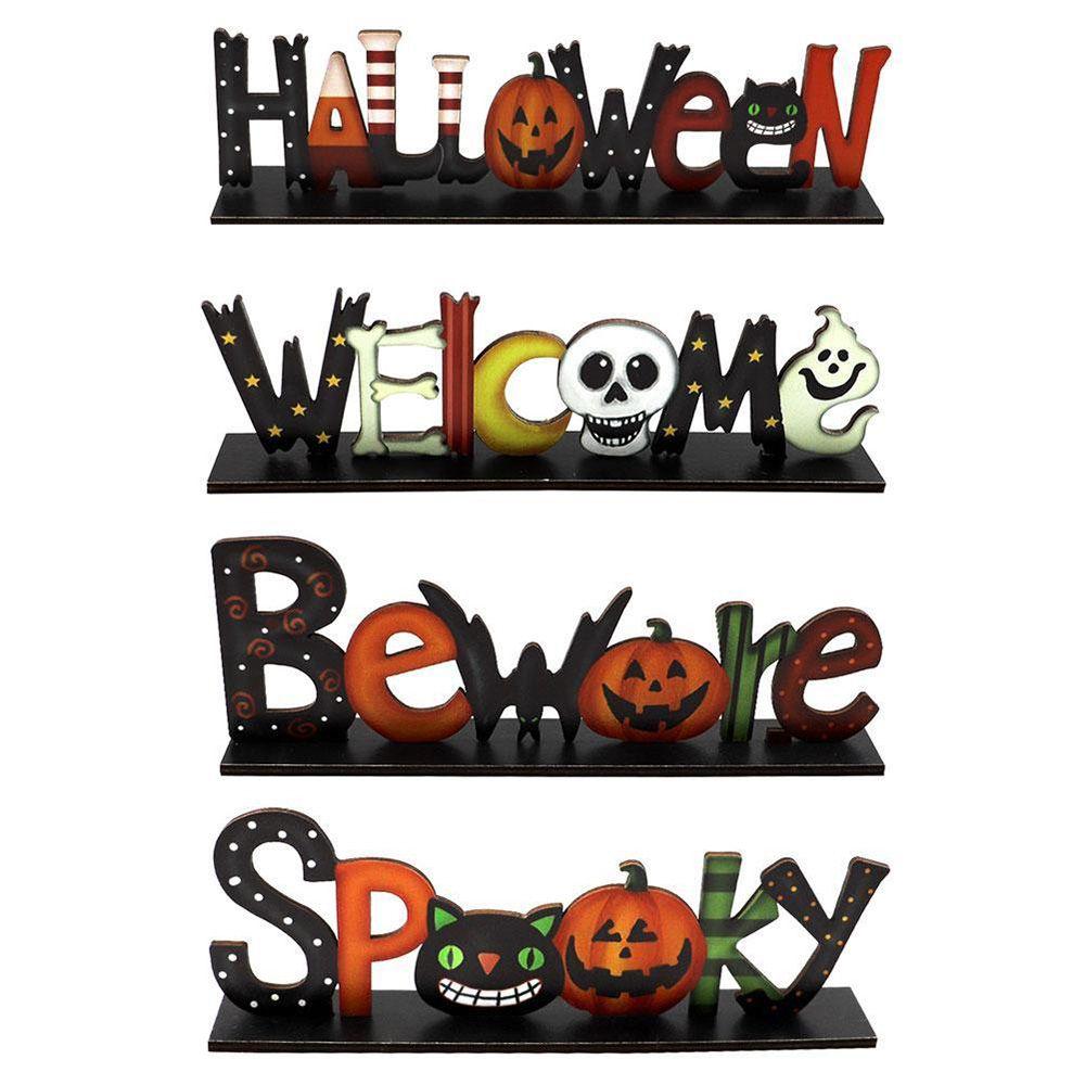 Party Table Decor Pendant Sign Backdrop Table Decoration Halloween Decoration Letters Ornaments