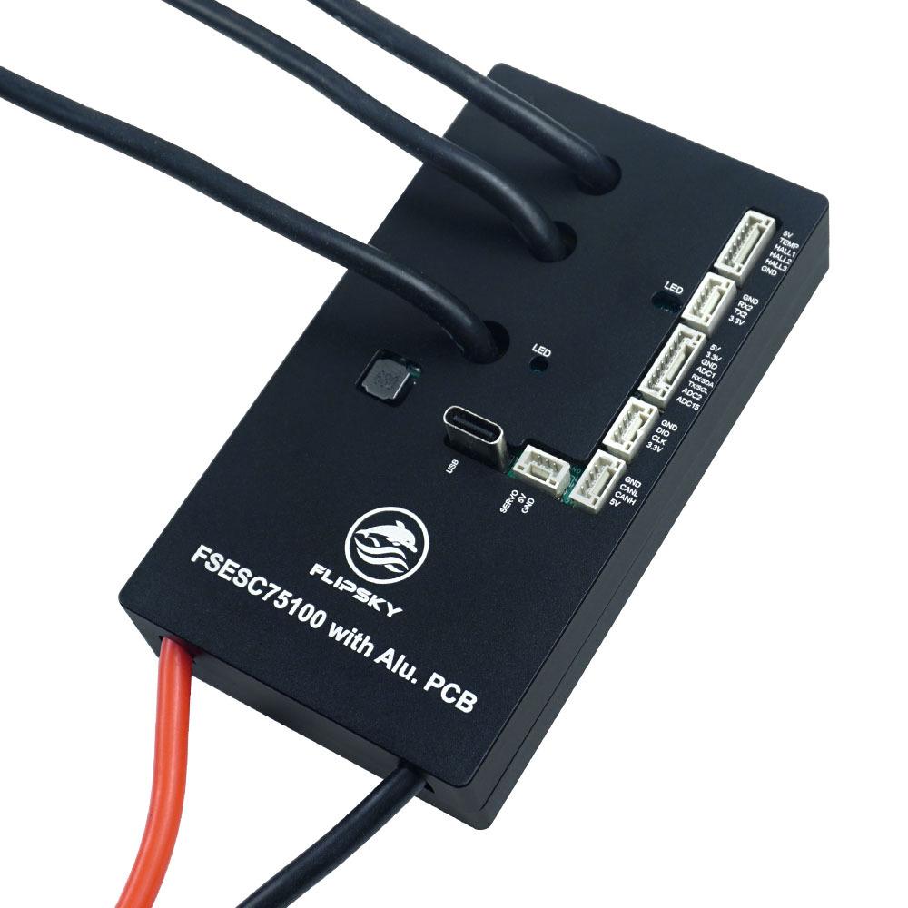 Benjamin Brushless ESC 75100: Single Drive, Aluminum, 4-20S, 100A for Electric Skateboards, Mountain Bikes, & Mechanical Arms