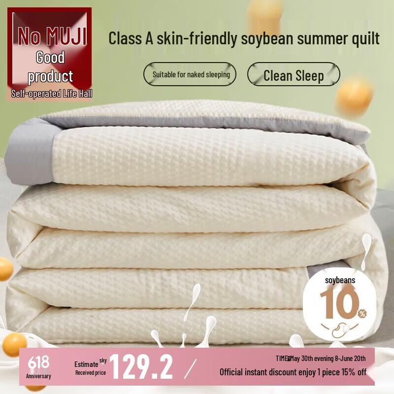 

Muji Seersucker Soybean Fiber Summer Quilt 200cm*230cm