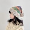 Autumn and Winter Baby Knitted Hat Girls Windproof Wool Hat New Hairball Christmas Hat Boys Pullover Hat