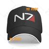 Mass Effect N7 Baseball Cap Punk Unisex Video Game Classic Hip Hop Hats Summer Men Women Outdoor Sport Breathable Snapback Cap
