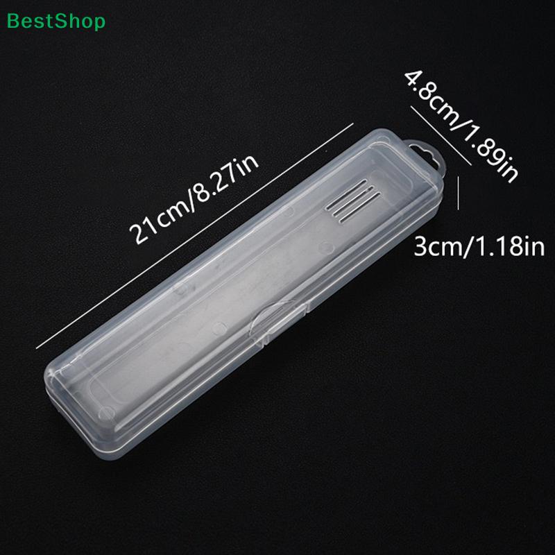 Multipurpose Transparent Plastic Portable Toothbrush Storage Box, Suitable For Travel