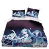 Hot Anime beautiful girl Hatsune Miku Balinese Duvet Cover Set Bedding with 1-2 Pillowcases Room Teens Bedroom Decor Fans Gift