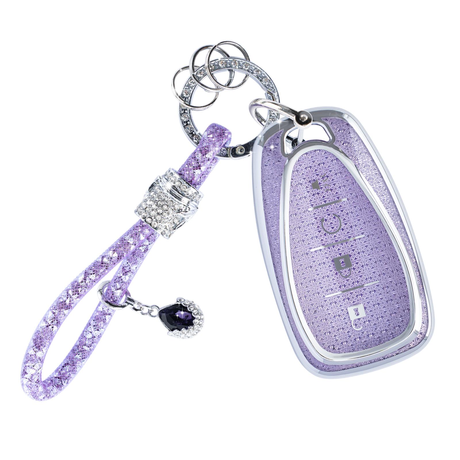 

Key Fob Cover Fit for Chevy Key, Car Key Case with Lanyard for Volt Bolt Spark Equinox Traverse Trax
