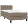 Exklusives Haus - Lattenrost mit LED-Matratze Taupe 100x200 cm Stoff