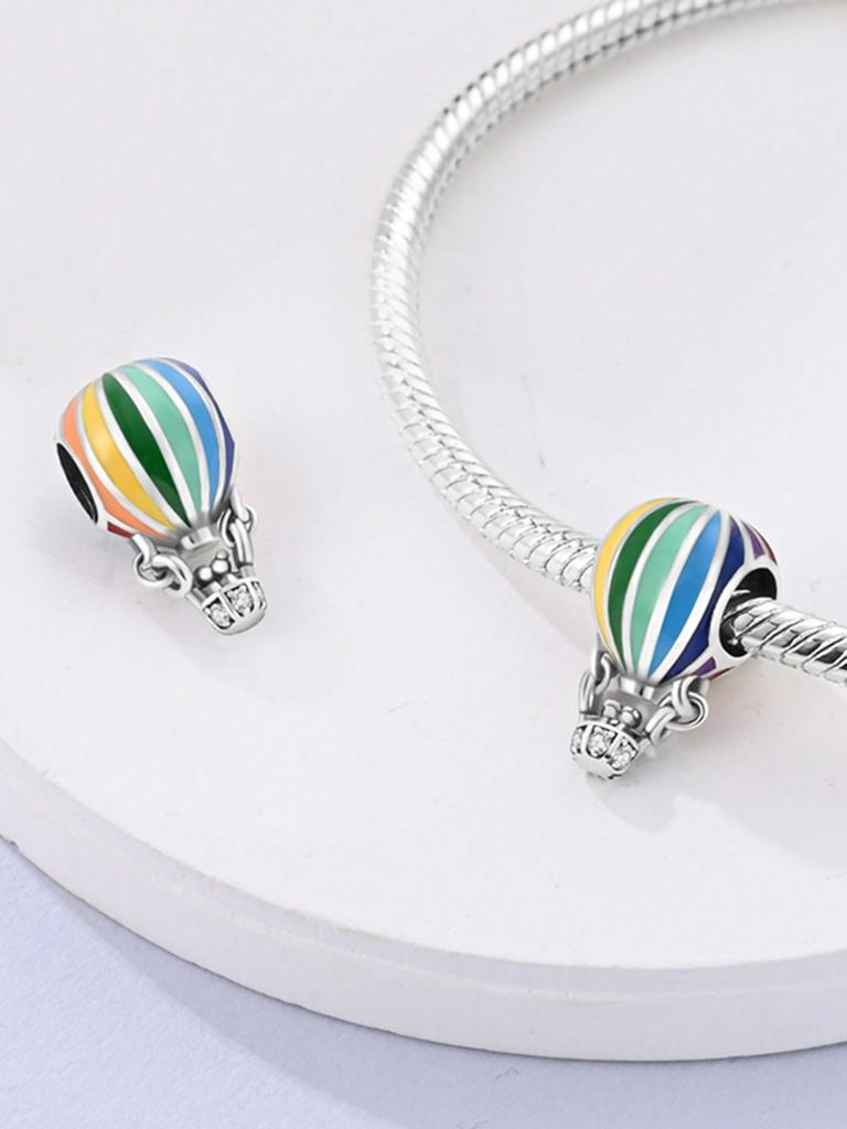 Charms Plata Valentine'S Dayair Balloon Beads Charm Copper Plated Fit Charms Original Bracelet For Jewelry Making Diy Charm