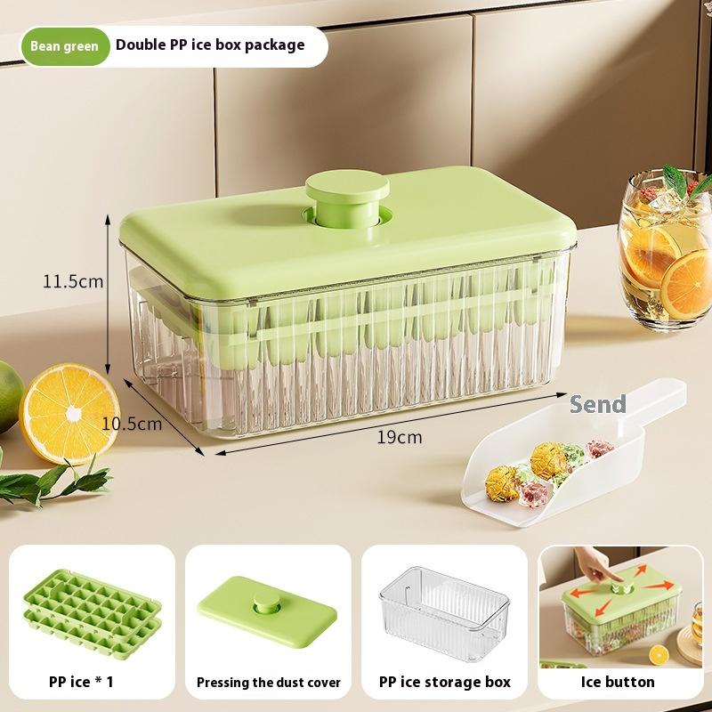 Press-to-Release Ice Cube Tray Food Grade Large Capacity for Home Freezer Storage Box for Perfect Ice Blocks Ice Cube Gadget