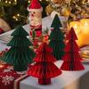 Yousheng Honeycomb Christmas Tree 3D Honeycomb Table Centerpiece Folding Paper Christmas Tree Ornament for Winter Home Xmas Party Decoration
