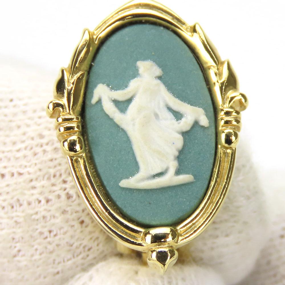 Używane Kolczyki Wedgwood metal/Ceramika 6.6g złoto Niebieskie platerowanie