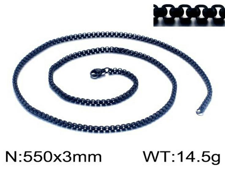 Square Pearl Stainless Steel Titanium Necklace for Men and Women