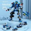 6 IN 1 City Engineering Car Police Truck Mech Dinosaur Building Blocks Tank Helicopter Bricks Fire Fighting Set Toys for Children