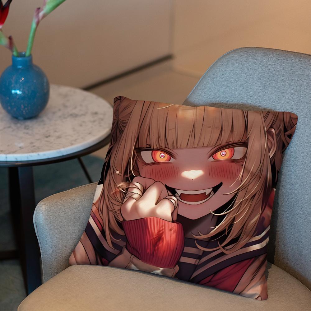 My Hero A-Academia H-Himiko Toga Cushion Cover 2-in-1 Reversible Plush Pillow Cover | Car/Sofa/Bed | Perfect Gift