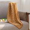 Simulation silk scarf retro printed small square scarf elegant fashion high sense versatile temperament commuter professional scarf