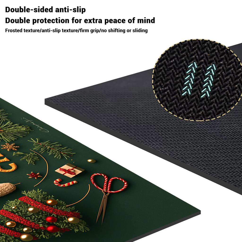 Christmas Door Mat Entrance Outdoor Floor Foot Mats Front Doormat Room Rugs Hallway Bath Carpet Washable