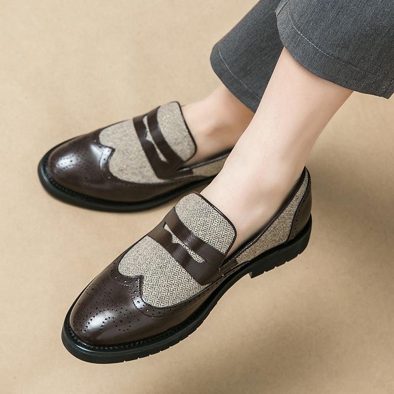 

Мода Новые модели Мужская мода Бренд Дизайнерский стиль Мужская обувь для джентльменов Отдых на природе Свадебная модная обувь Универсальная мужская обувь 44 коричневый