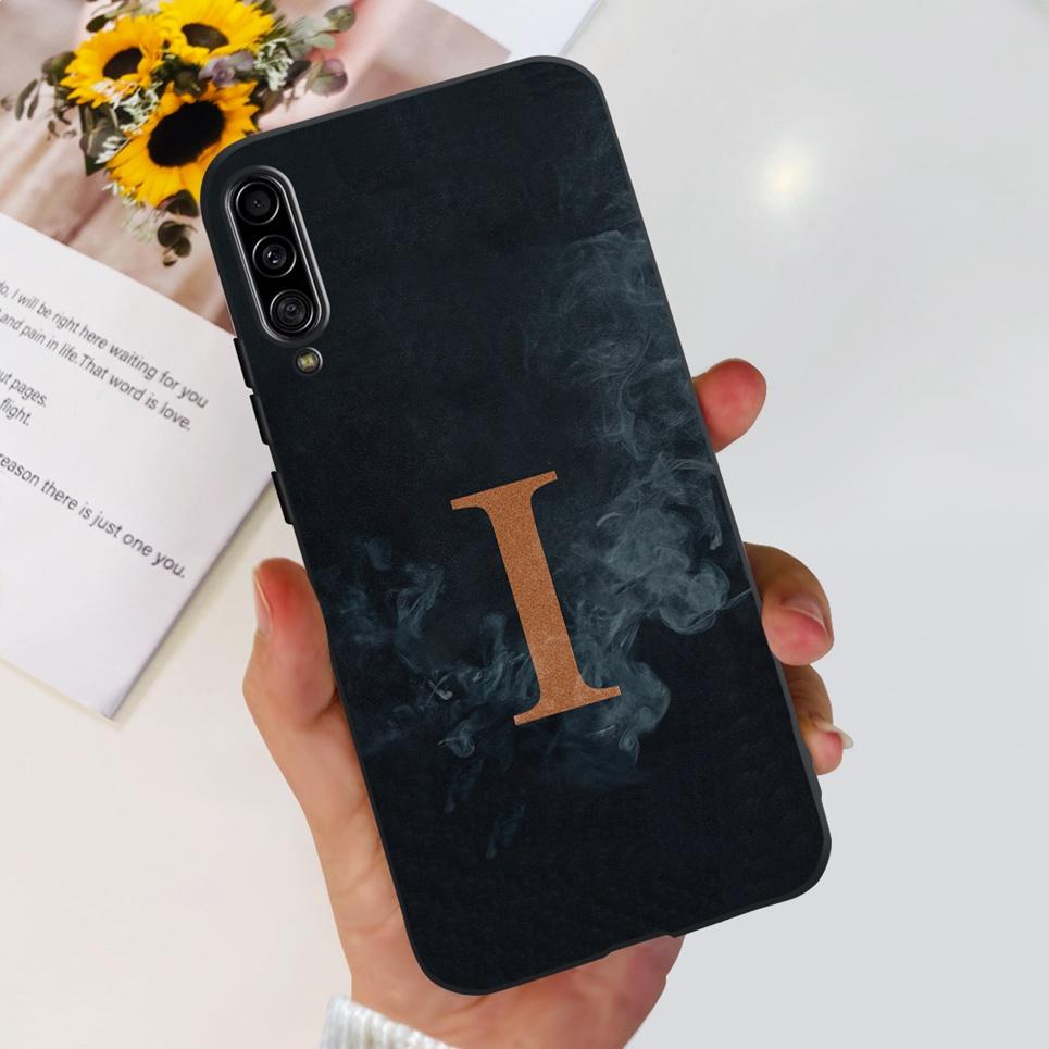 For Galaxy A90 5G Samsung Case 26 Letters Nickname Painting Shockproof Silicone TPU Back Cover for Samsung A90 A 90 Soft Bumper