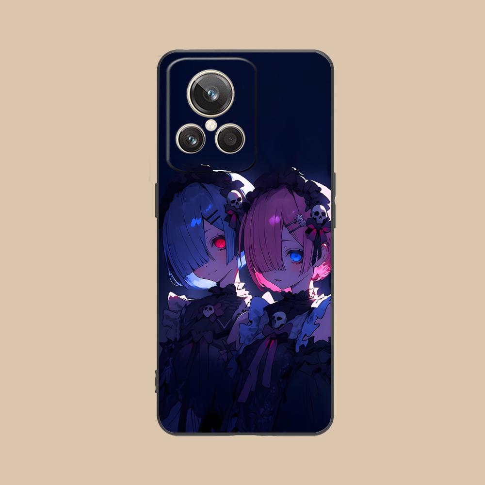 ReZero Rem Ram Matte TPU Mobile Phone Case for Realme 15 14 13 12 11 10 9 Pro Plus T i Lite 5G Colorful Printing Cover