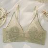 Female Thin Small Chest Bra Upper Support Gathering No Steel Ring Bra No Sponge Ultra-thin Bra Big Chest Small Chest