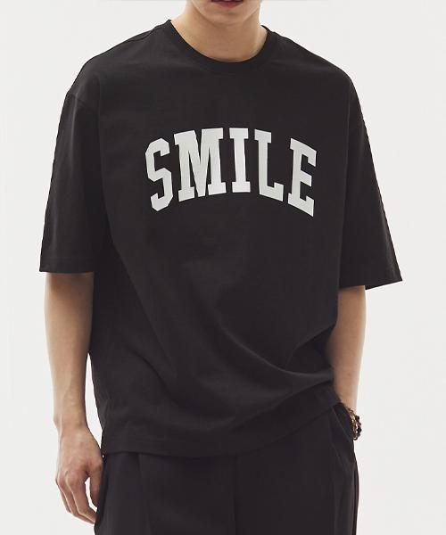 Seven Cella Smile Half Sleeve Tee (Black) Ivory/95