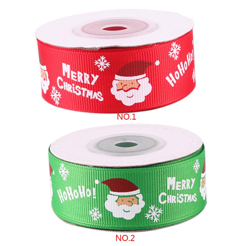 25mm Halloween i Boże Narodzenie Drukowana Rypsowa Wstążka Prezent Kokarda do Włosów Rzemiosło 10 Jardów