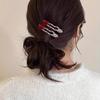 4pcs Retro Fashion Heart Polka Dot Hair Clips, Cute Duckbill Clip, Bangs Barrette, High-End Edge Clamps Versatile Accessories