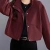 Ankora Red Coat Women's Short New Spring and Autumn Korean Style Loose Casual Casual Jacket Tops for Small People