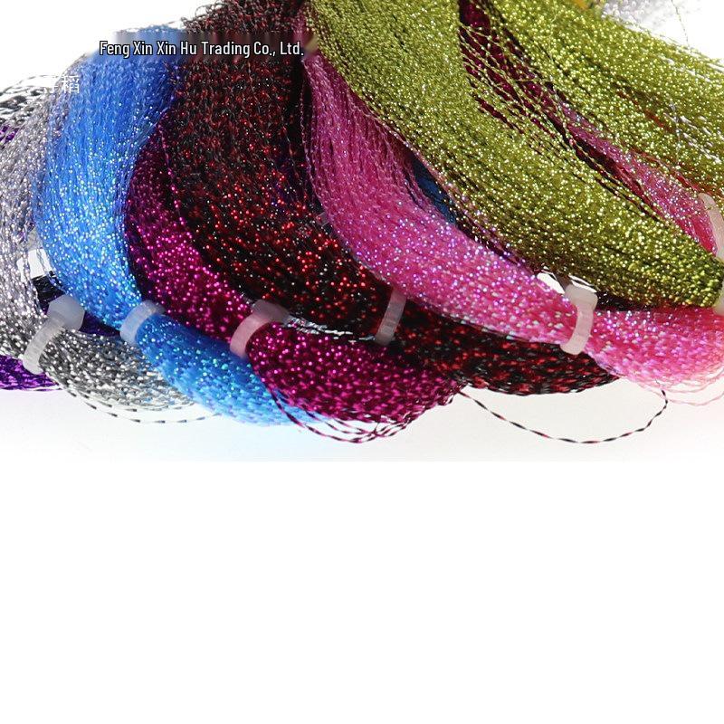UV Spiral Bright Silk Feather Hook Tying Material for Sea Fishing