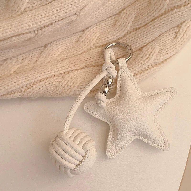 Mode PU Leder Stern Ball Stern Tasche Anhänger Rucksack Anhänger Für Frauen Taschenzubehör