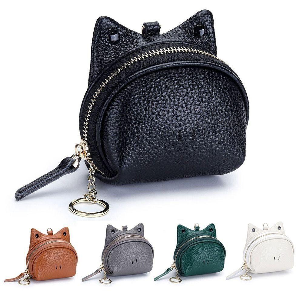 Minimalist Key Storage Small Bag Zipper Women's Leather Frog Coin Purse Storage Card Bag  Female