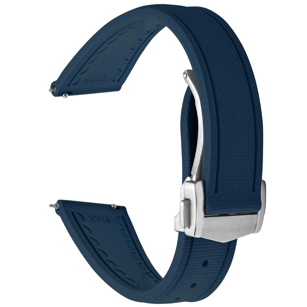 Premium FKM Rubber Sailcloth Watch Strap Replacement Watch Band 18mm 19mm 20mm 21mm 22mm Quick Release Fit for Omega Relox 3