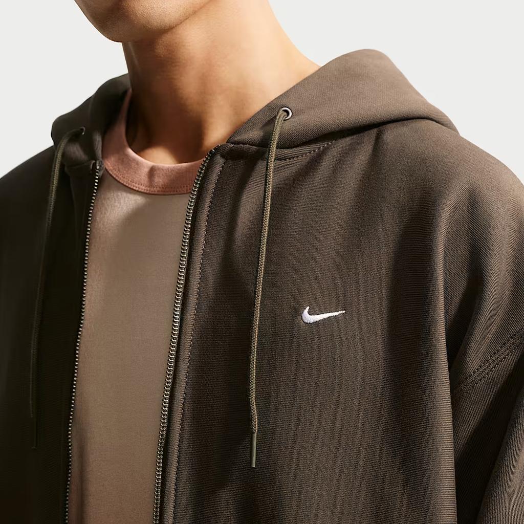 Nike Solo Swoosh Long Sleeve Hooded Fleece Solid Color Sweatshirt Men Sweatshirt HV1085-212